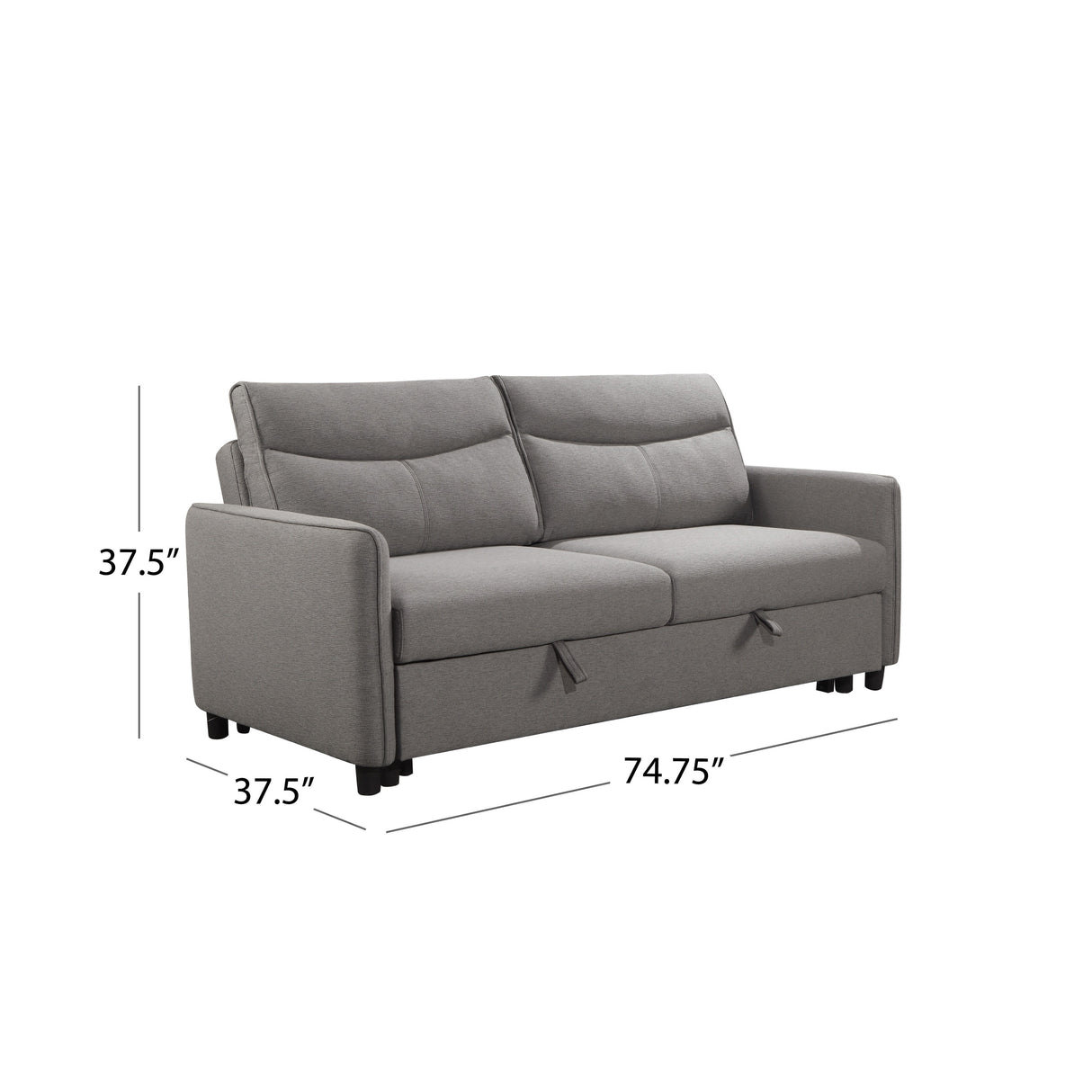 Abbyson Harper Stain-resistant Upholstered Sofa with Pullout Bed