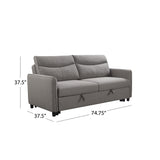 Abbyson Harper Stain-resistant Upholstered Sofa with Pullout Bed