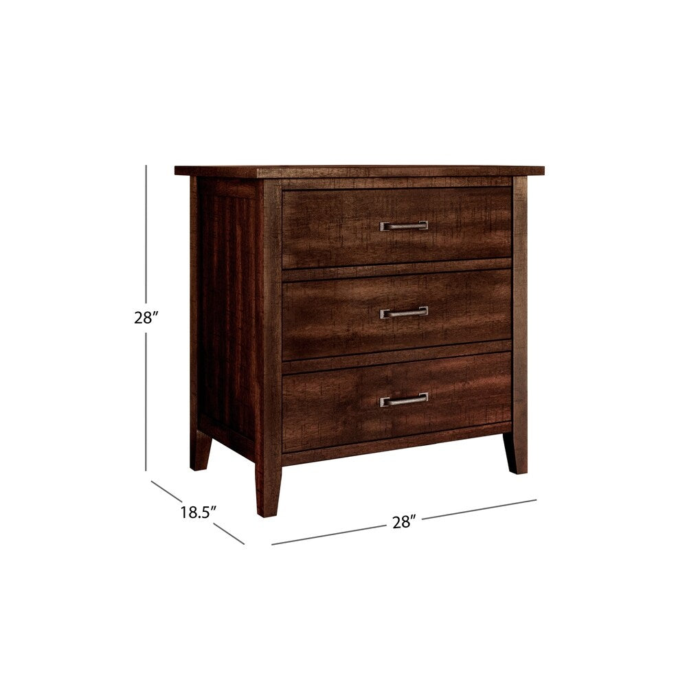 Abbyson Larson Distressed Wood Nightstand