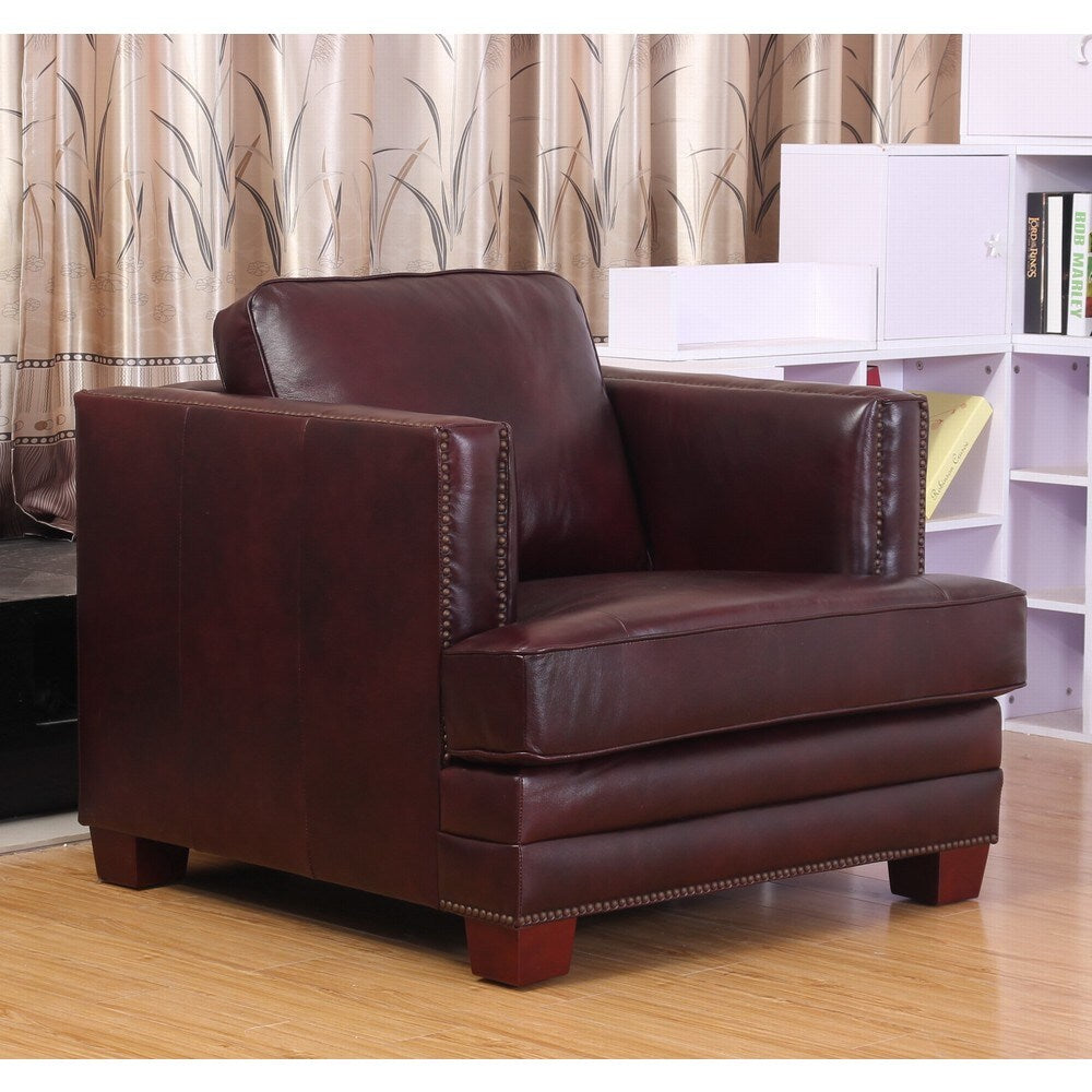 Abbyson Henderson Leather Armchair