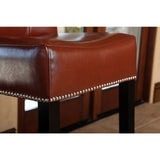 Abbyson Masimo 30-inch Red Leather Barstool