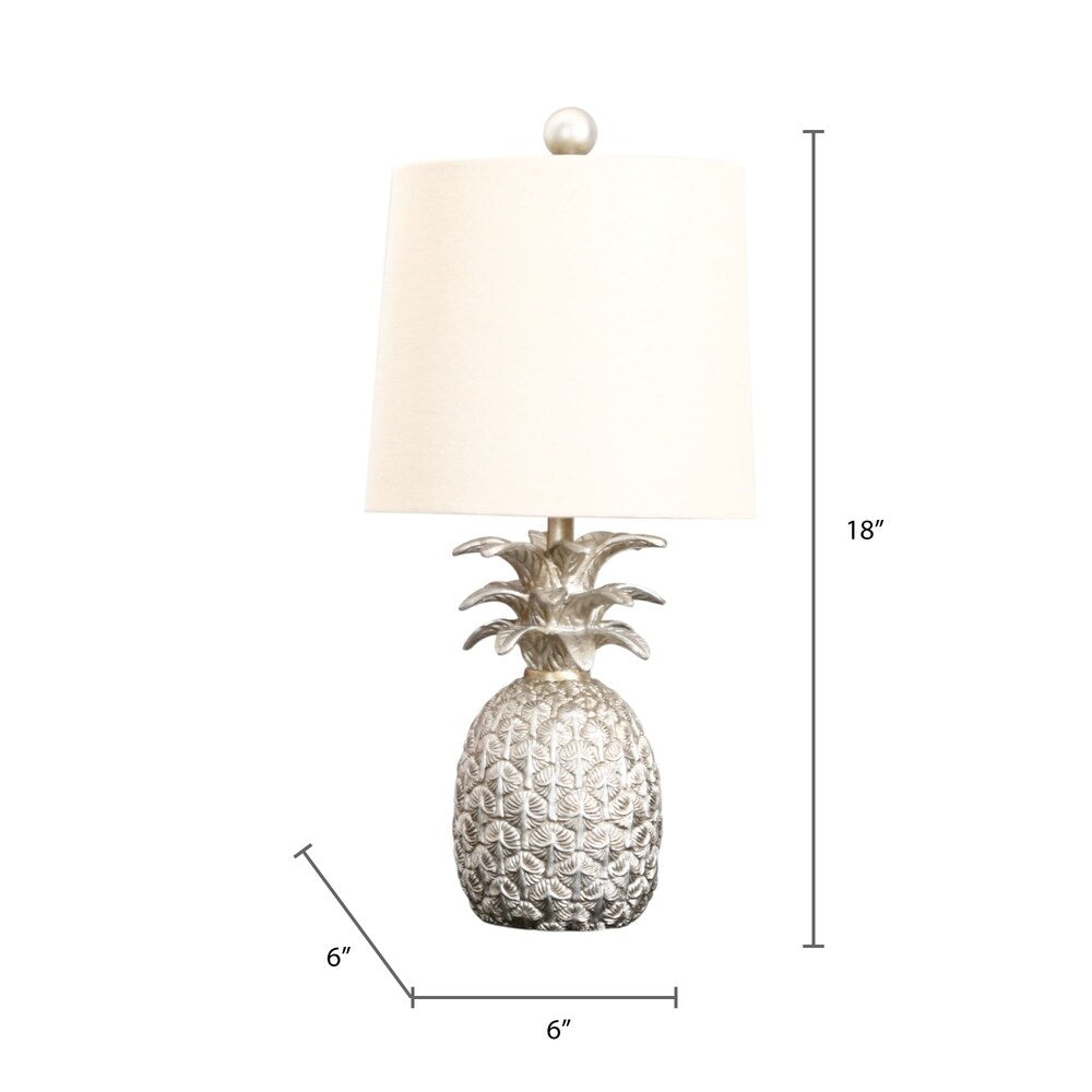 Pineapple Silver 18-inch Table Lamp (Set of 2) By Abbyson