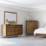 Abbyson Retro Mid Century 6 Drawer Wood Chest