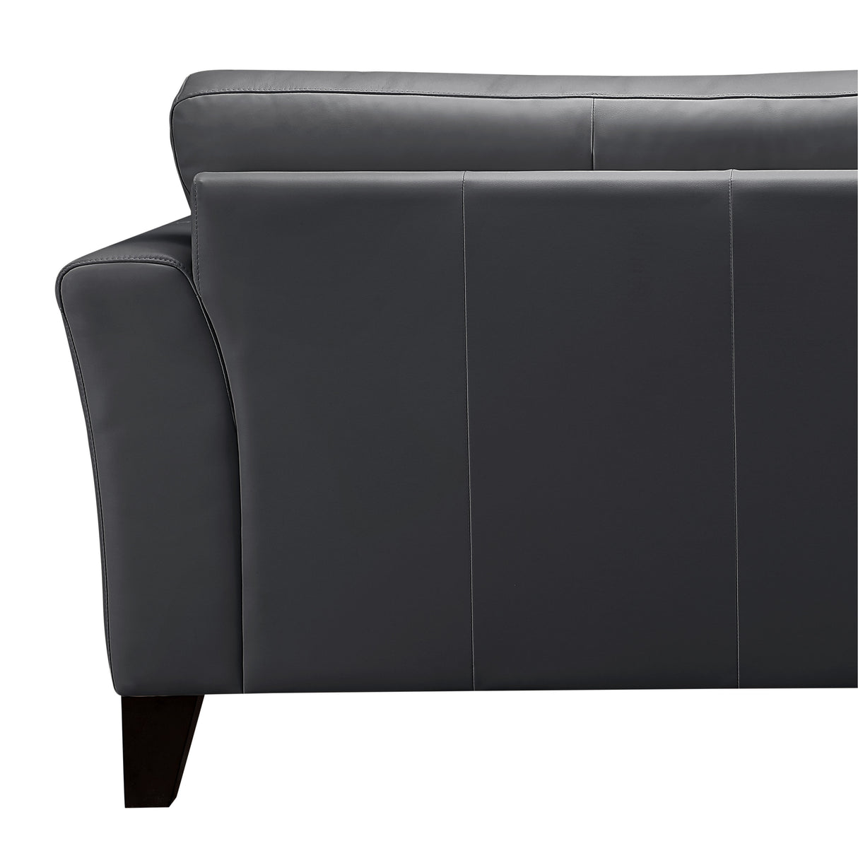 Abbyson Savannah Top Grain Leather Sofa with Diamond Stitching