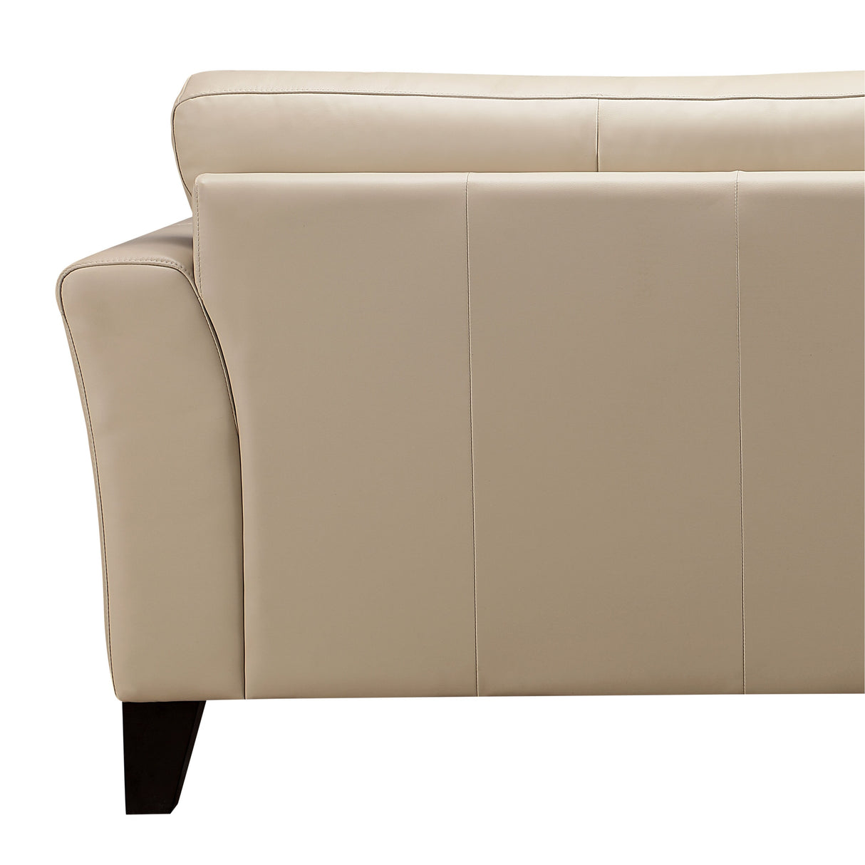 Abbyson Savannah Top Grain Leather Sofa with Diamond Stitching