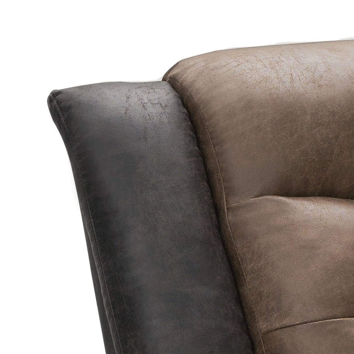 Abbyson Tacoma Two-Tone Fabric Power Reclining Console Loveseat