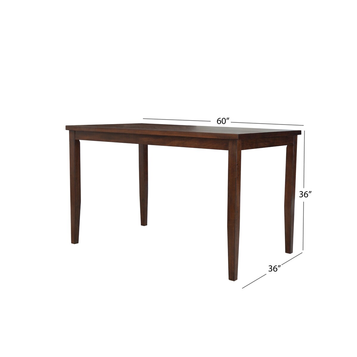 Abbyson Theo 60 Inch Wood Counter Height Dining Table