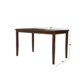 Abbyson Theo 60 Inch Wood Counter Height Dining Table