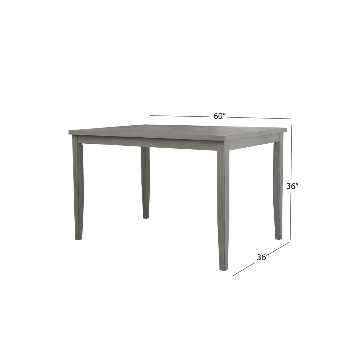 Abbyson Theo 60 Inch Wood Counter Height Dining Table