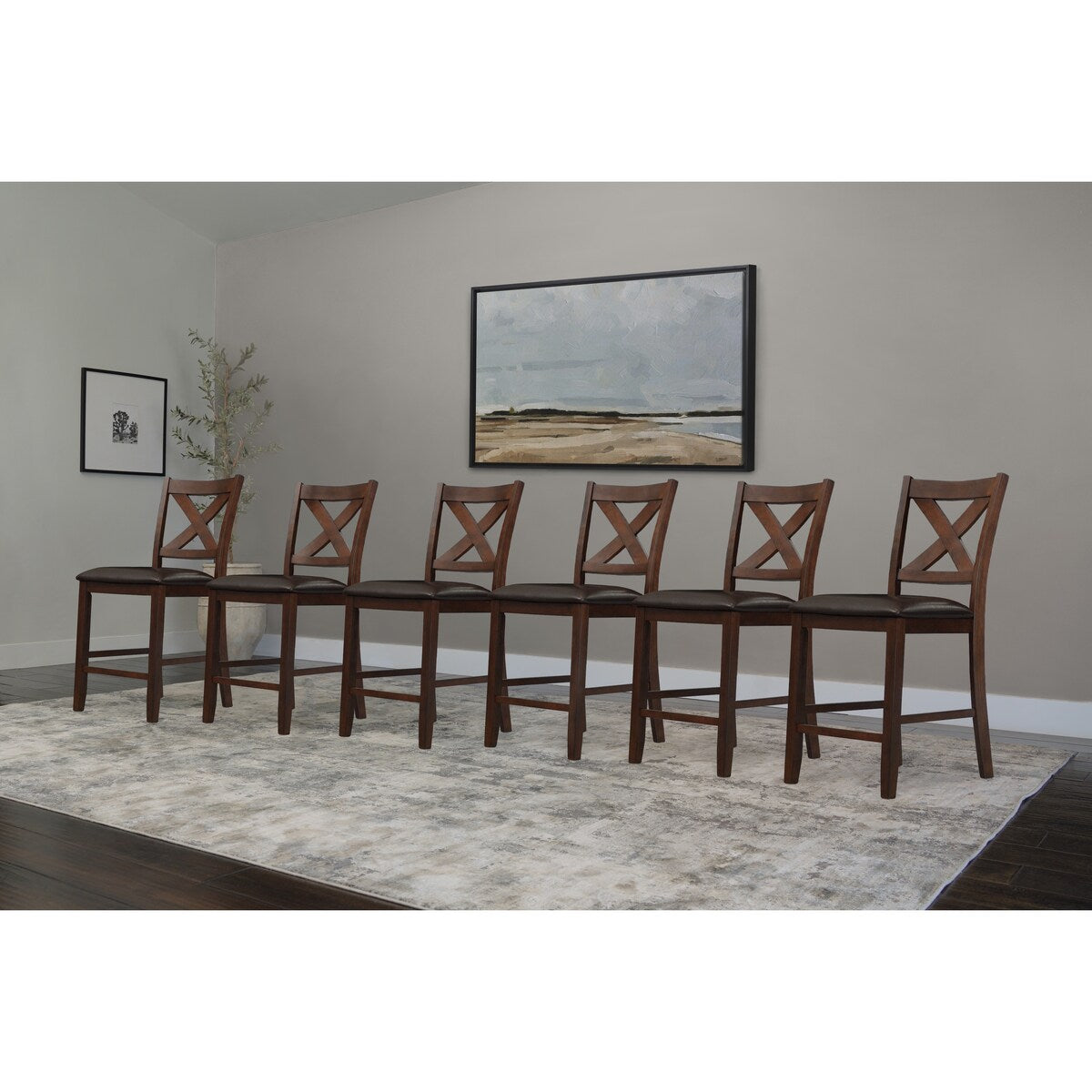 Abbyson Theo 7 Piece Counter Height Dining Set