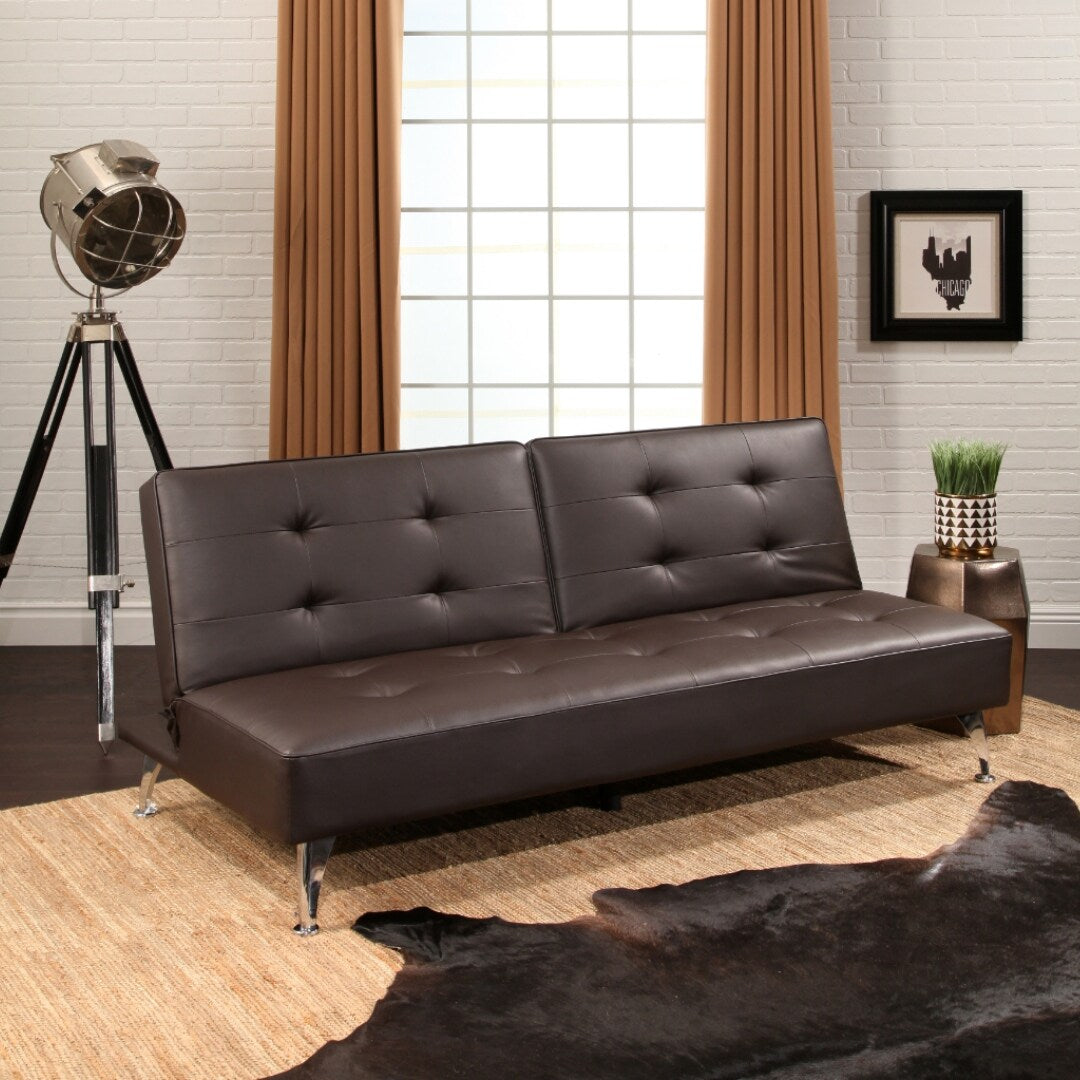 Abbyson Tisdale Faux Leather Futon Bed