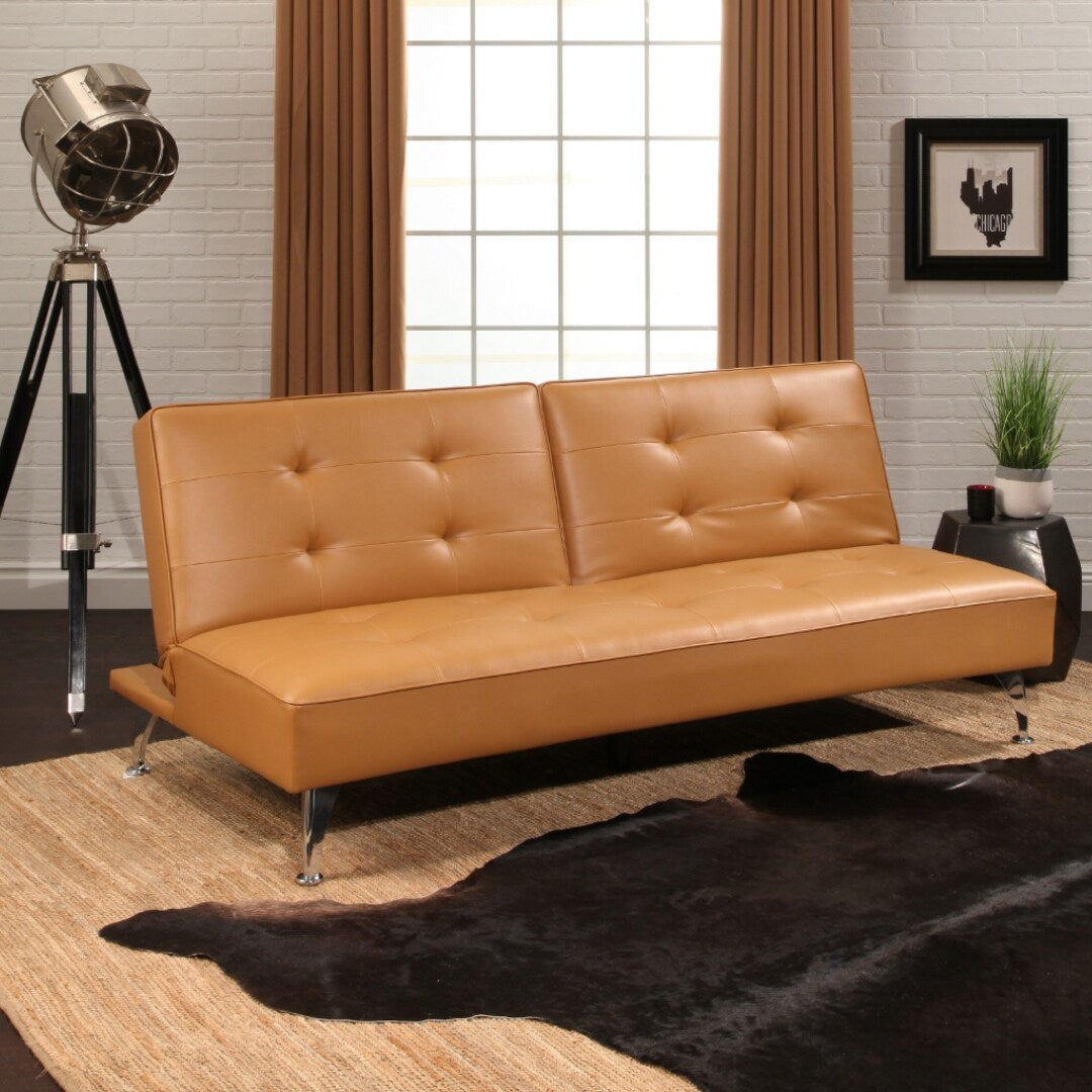 Abbyson Tisdale Faux Leather Futon Bed
