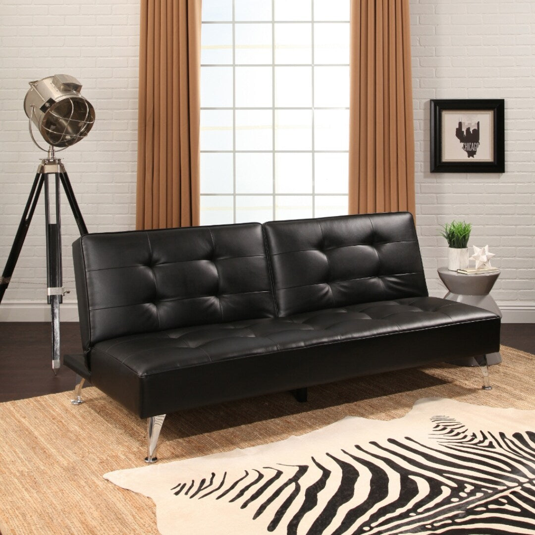 Abbyson Tisdale Faux Leather Futon Bed