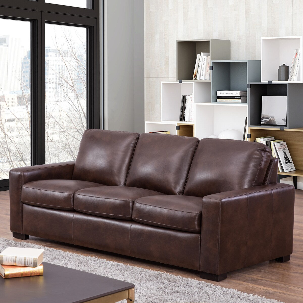 Abbyson Topanga Brown Sofa