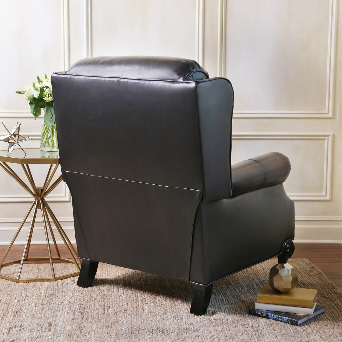 Abbyson Vienna Hand Rubbed Top-grain Leather Pushback Recliner