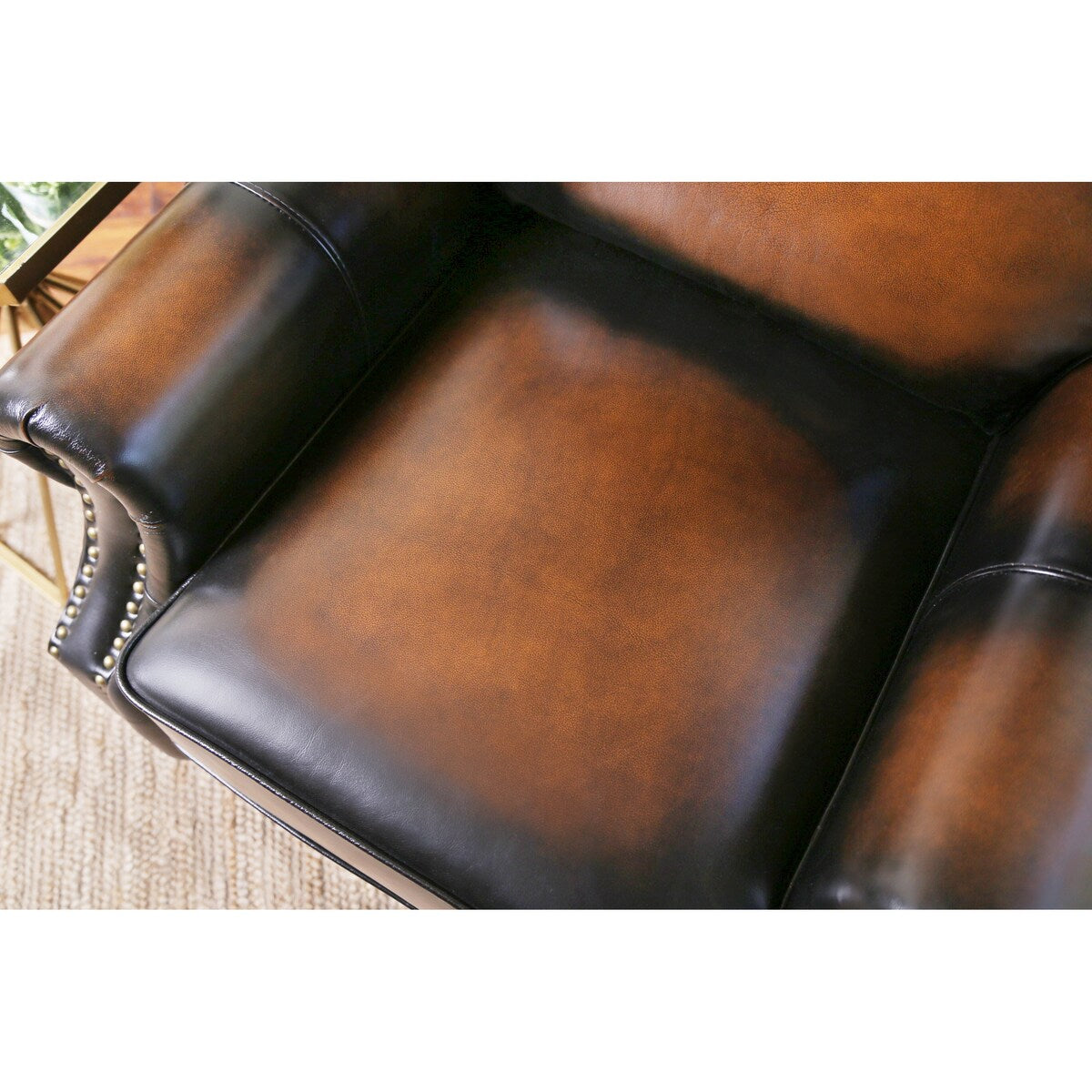 Abbyson Vienna Hand Rubbed Top-grain Leather Pushback Recliner