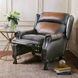 Abbyson Vienna Hand Rubbed Top-grain Leather Pushback Recliner