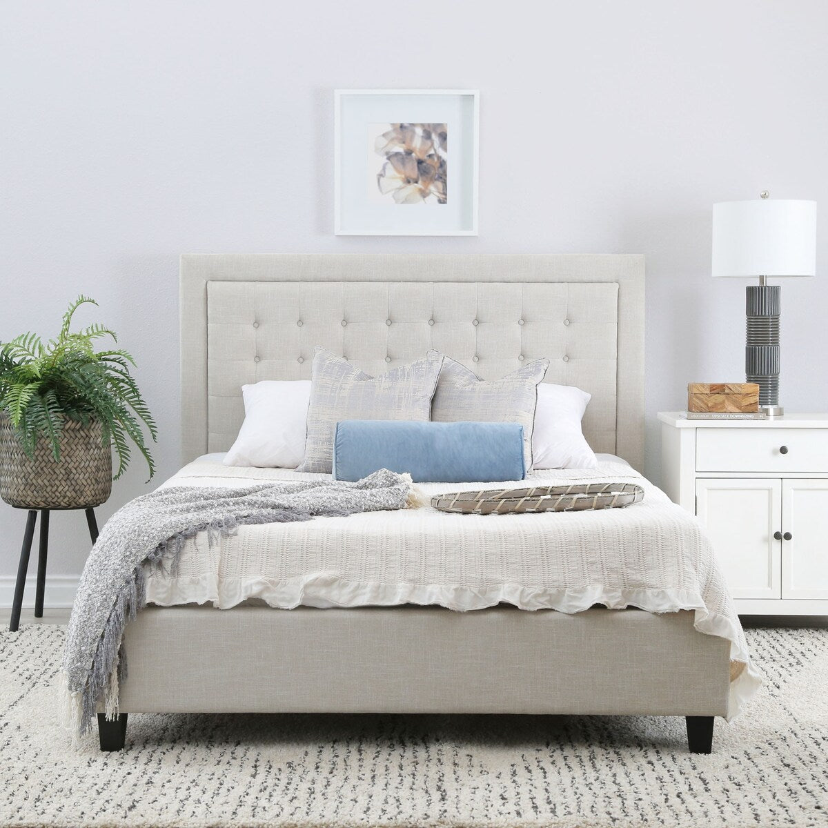 Abigail Eastern King, Box 1 - Headboard, Slats & Hardware