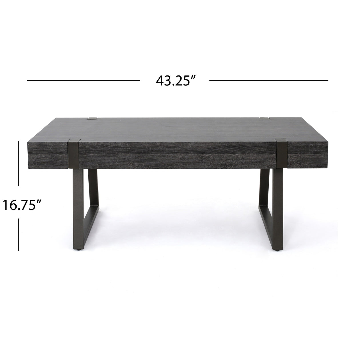 Abitha Faux Wood Coffee Table by Christopher Knight Home - 43.25" L x 23.60" W x 16.75" H