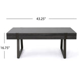 Abitha Faux Wood Coffee Table by Christopher Knight Home - 43.25" L x 23.60" W x 16.75" H