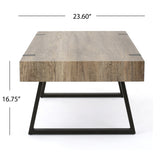 Abitha Faux Wood Coffee Table by Christopher Knight Home - 43.25" L x 23.60" W x 16.75" H