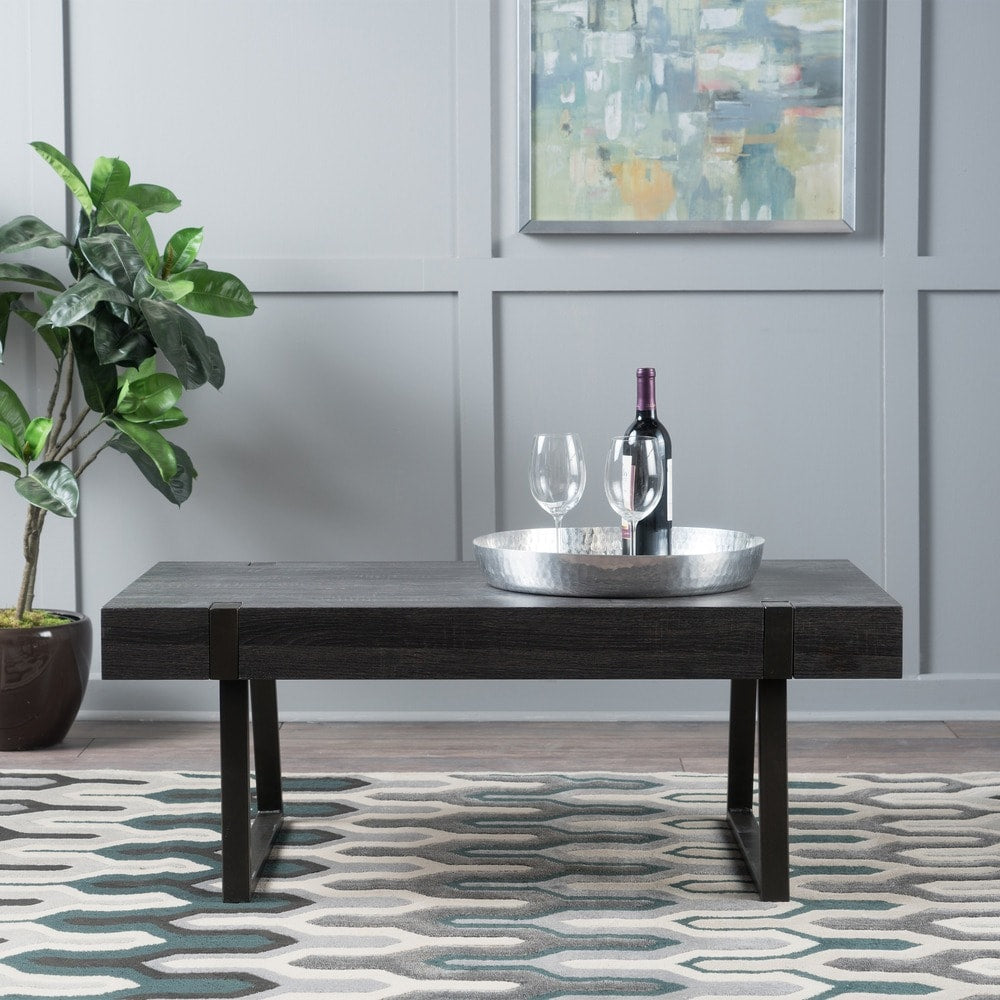 Abitha Faux Wood Coffee Table by Christopher Knight Home - 43.25" L x 23.60" W x 16.75" H