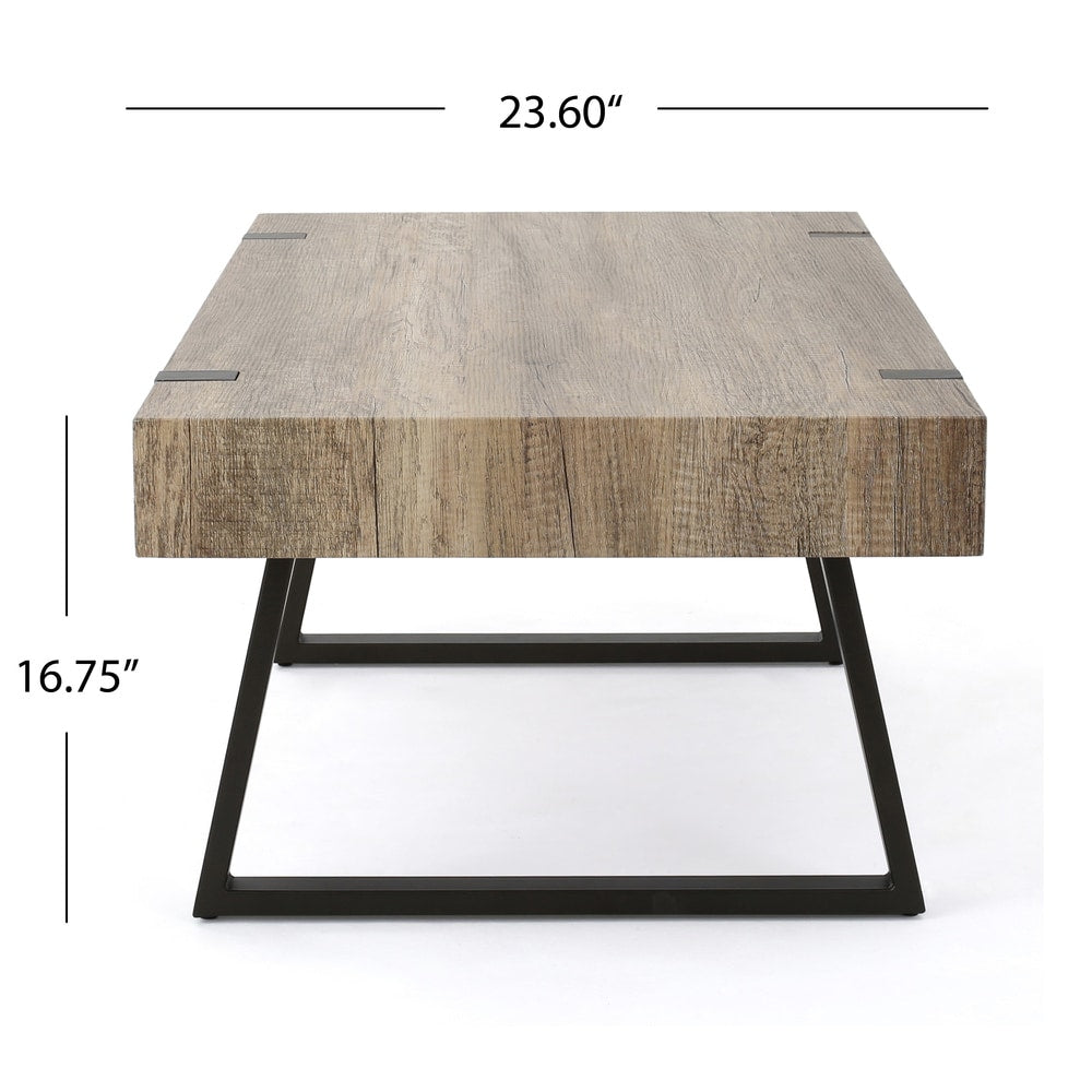 Abitha Faux Wood Coffee Table by Christopher Knight Home - 43.25" L x 23.60" W x 16.75" H