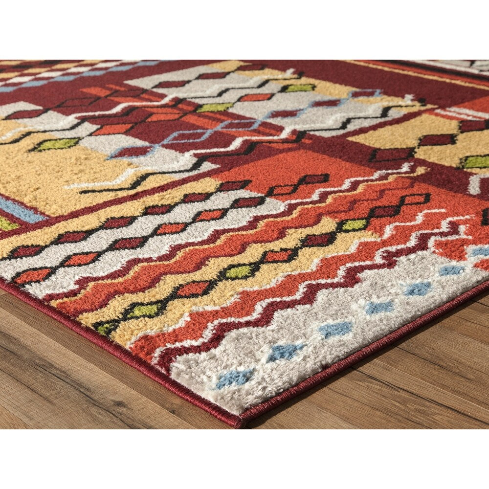 Abner Contemporary Diamond Geometric Area Rug - 8' x 10'