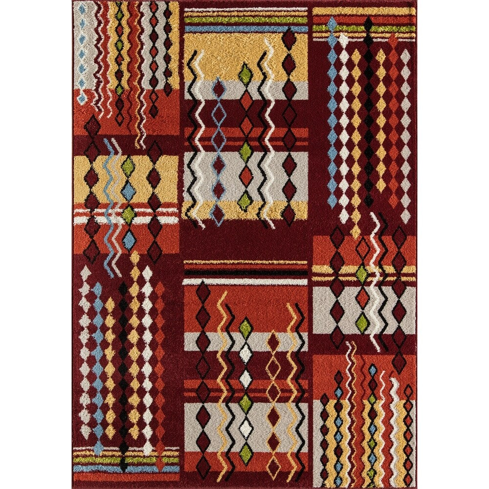 Abner Contemporary Diamond Geometric Area Rug - 8' x 10'