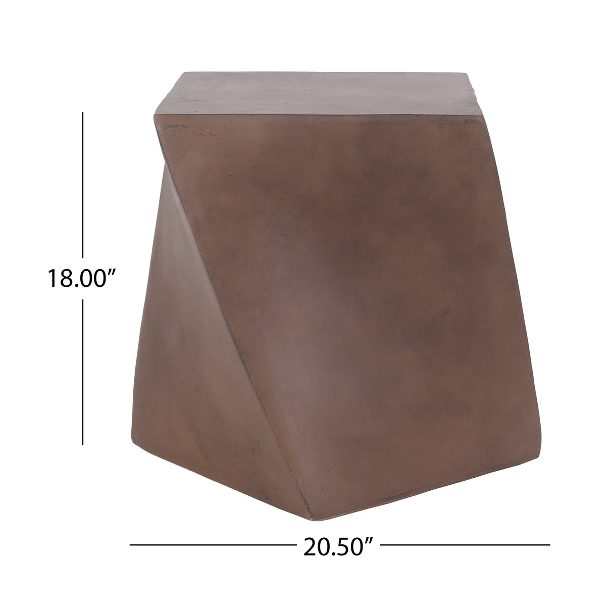 Abney Outdoor Lightweight Concrete Side Table by Christopher Knight Home
