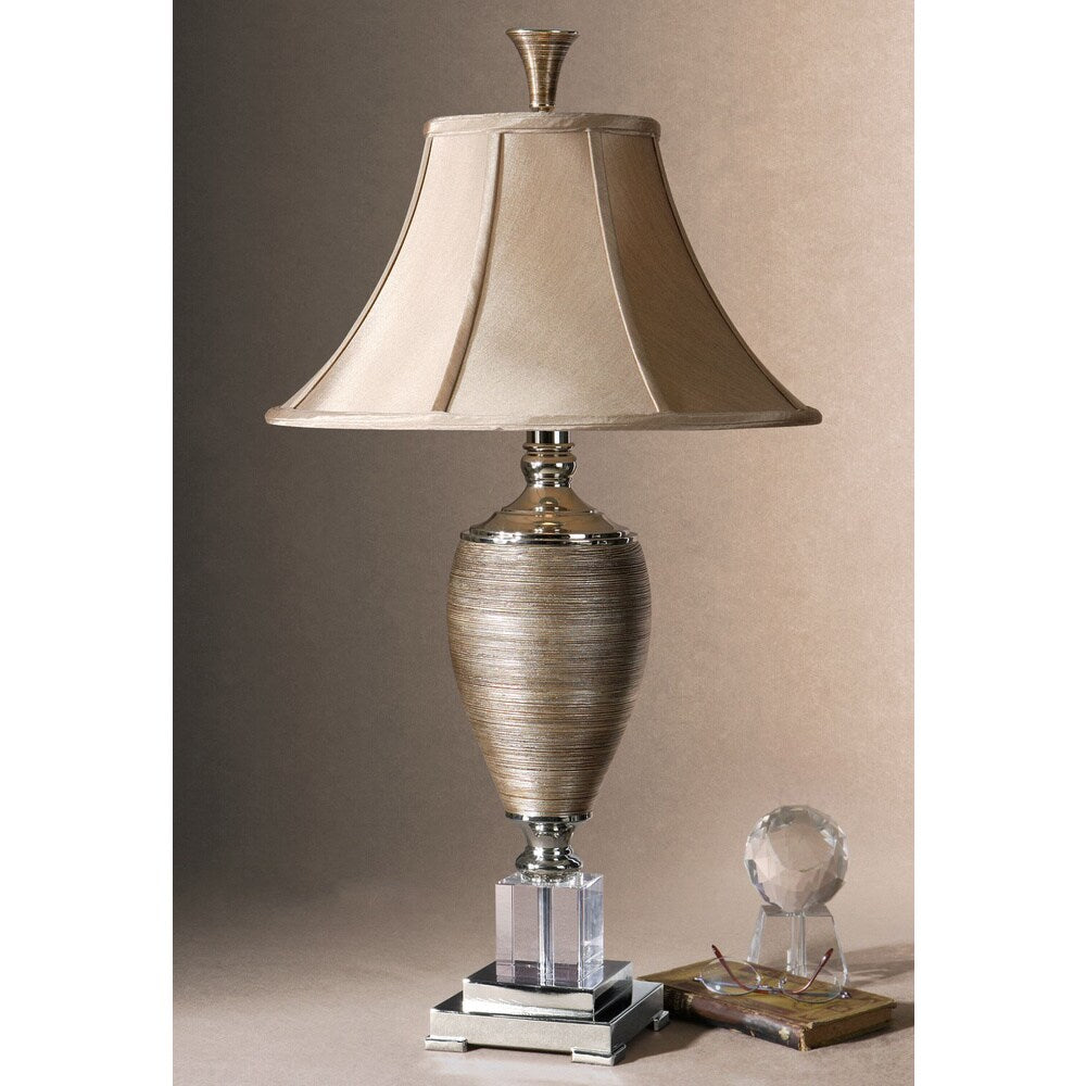 Uttermost Abriella Metal and Porcelain and Crystal Table Lamp