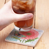 Absorbent Stone Beverage Coasters - Set of 4 - Gerber Daisy - Multi-150