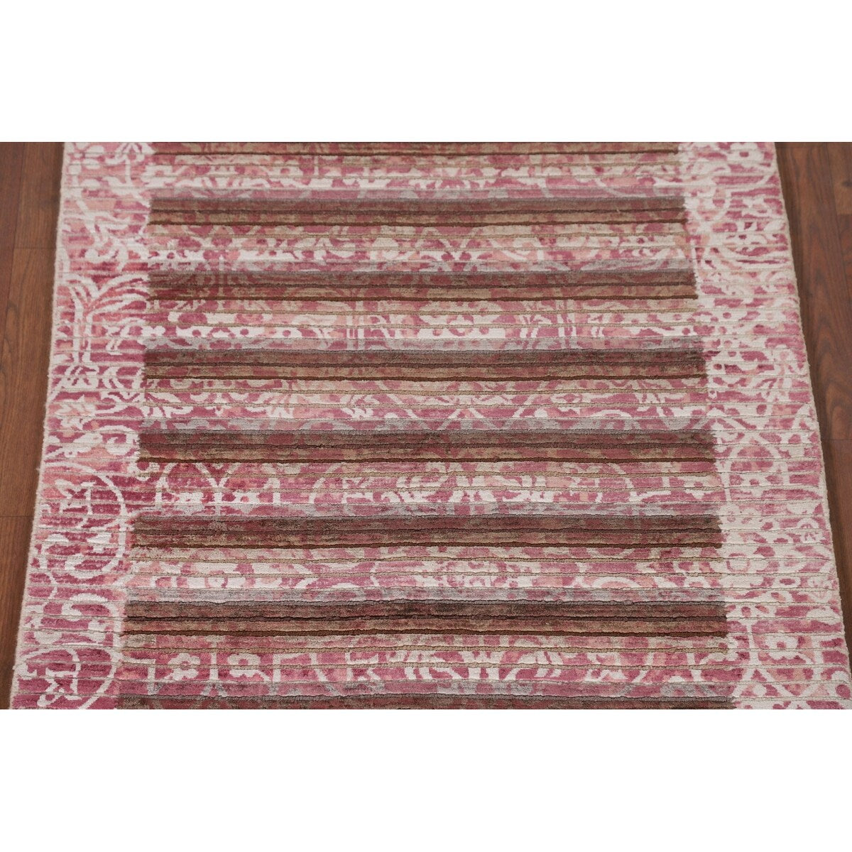 Abstract Accent Rug Handmade Multi-Color Wool Carpet - 2'8"x 4'9"