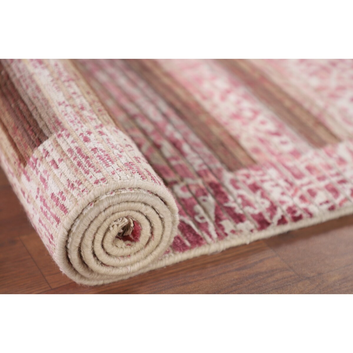 Abstract Accent Rug Handmade Multi-Color Wool Carpet - 2'8"x 4'9"