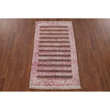 Abstract Accent Rug Handmade Multi-Color Wool Carpet - 2'8"x 4'9"