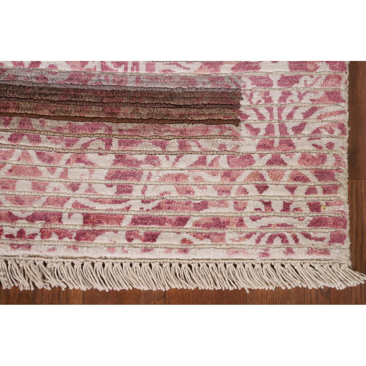 Abstract Accent Rug Handmade Multi-Color Wool Carpet - 2'8"x 4'9"