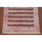 Abstract Accent Rug Handmade Multi-Color Wool Carpet - 2'8"x 4'9"