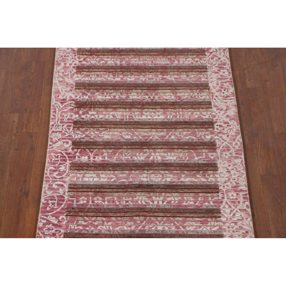Abstract Accent Rug Handmade Multi-Color Wool Carpet - 2'8"x 4'9"
