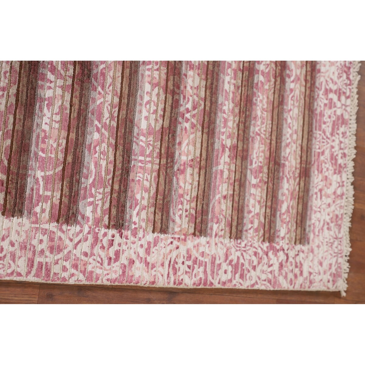 Abstract Accent Rug Handmade Multi-Color Wool Carpet - 2'8"x 4'9"