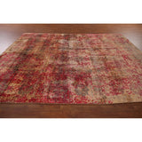 Abstract Area Rug Handmade Multi-Color Wool Carpet - 8'4"x 11'5"