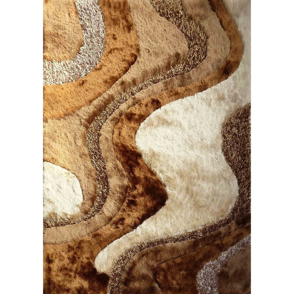 Abstract Black 5x7 Contemporary Area Rug - Big