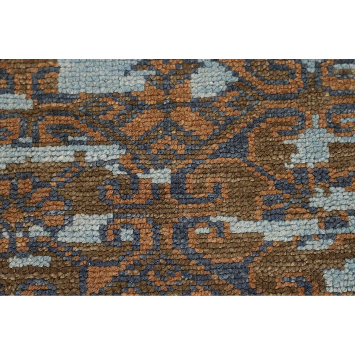 Abstract Contemporary Area Rug Hand-Knotted Wool Carpet - 8'10"x 11'8"