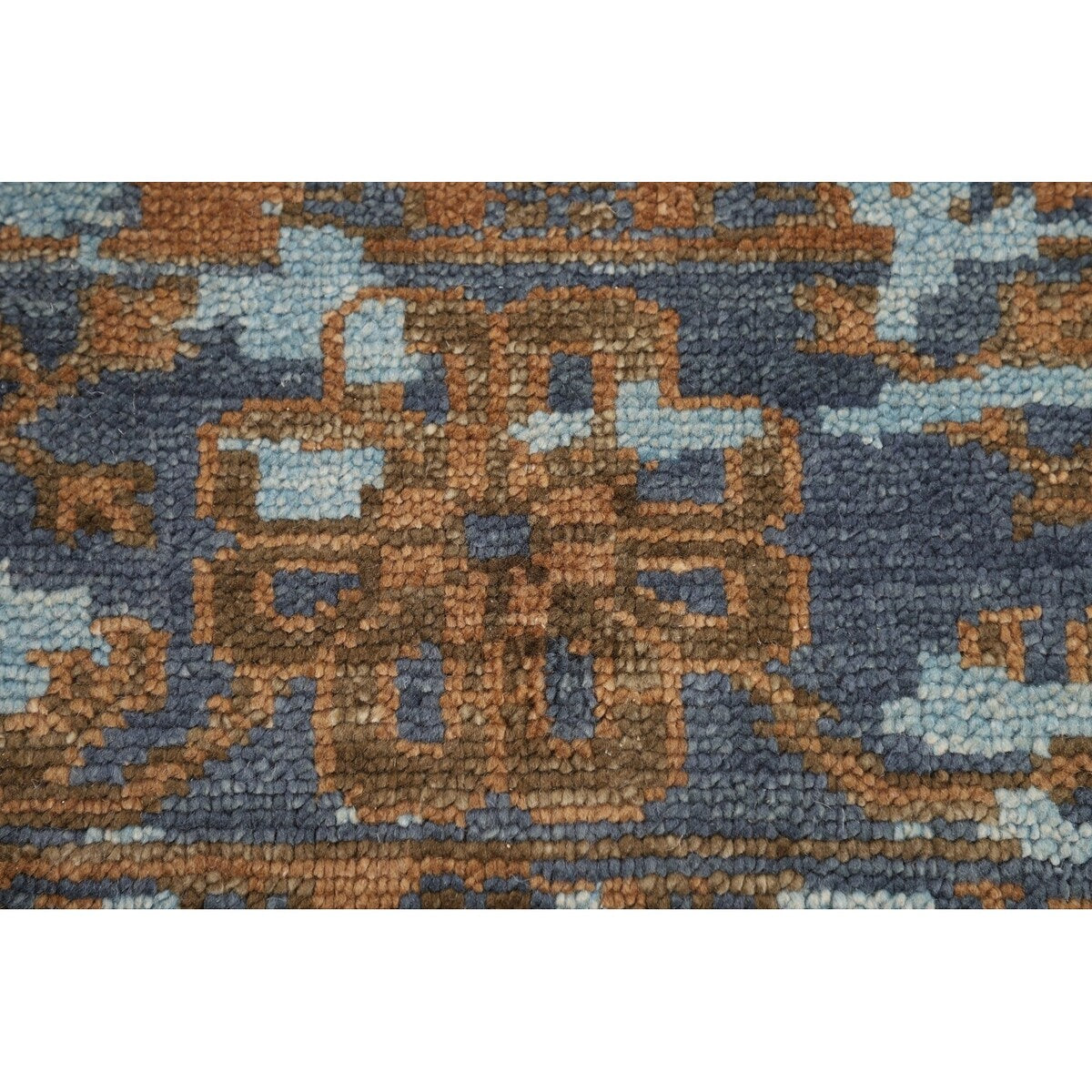 Abstract Contemporary Area Rug Hand-Knotted Wool Carpet - 8'10"x 11'8"