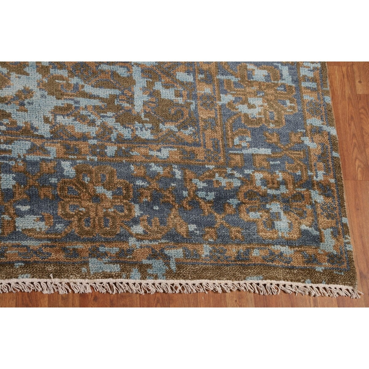 Abstract Contemporary Area Rug Hand-Knotted Wool Carpet - 8'10"x 11'8"