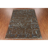 Abstract Contemporary Area Rug Hand-Knotted Wool Carpet - 8'10"x 11'8"