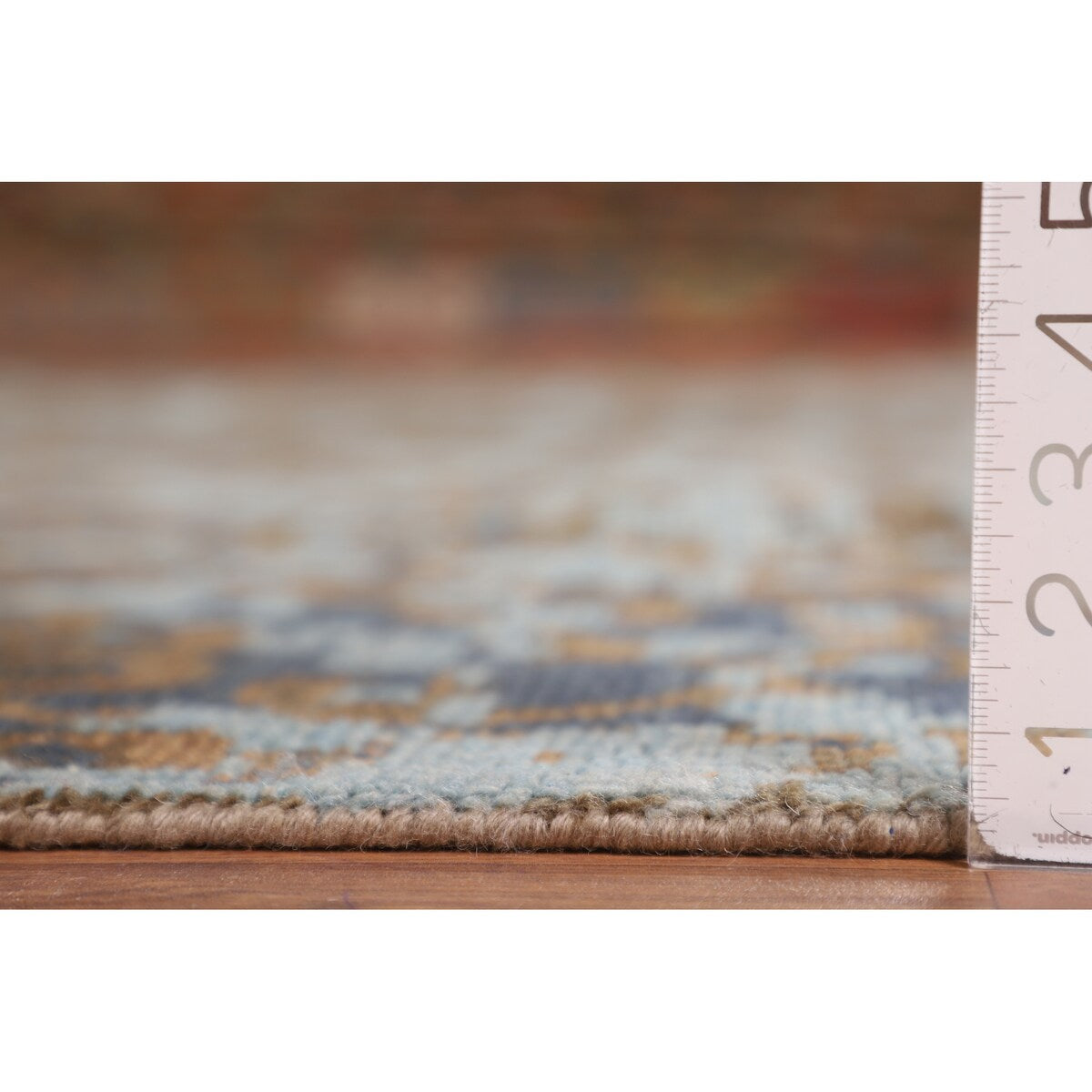 Abstract Contemporary Area Rug Hand-Knotted Wool Carpet - 8'10"x 11'8"