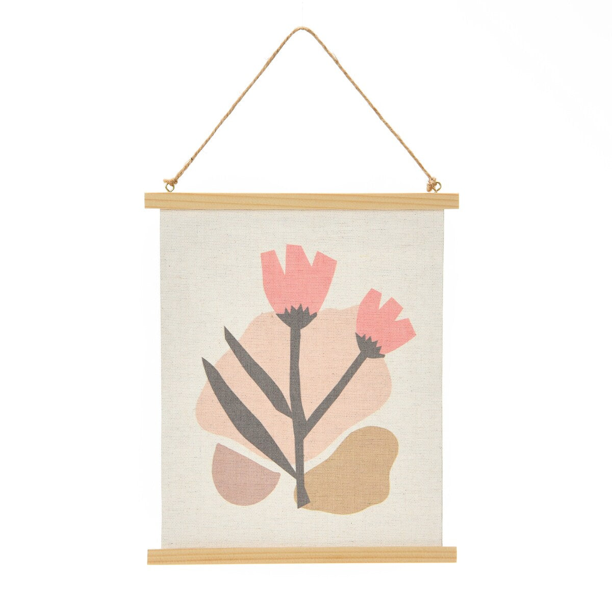 Abstract Floral Canvas Wall Scroll - Multi-Color