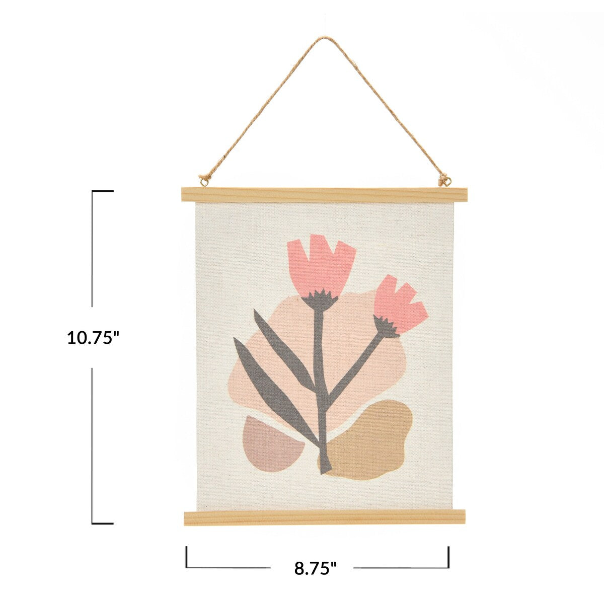Abstract Floral Canvas Wall Scroll - Multi-Color