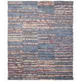 Abstract Geometric Shag Grey/Multi Area Rug