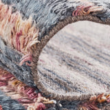 Abstract Geometric Shag Grey/Multi Area Rug
